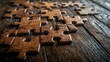 © Diah - Wooden Puzzle Pieces on Wood