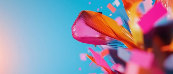 Poster - Vibrant Digital Flux Iridescent Chromatic Transformation in Fluid Hypermodern Design - Next-Generation Visual Aesthetics and Creative Innovation