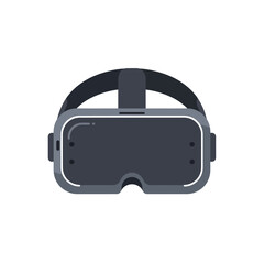 Poster - Virtual reality headset design in flat style showcasing modern technology vector art