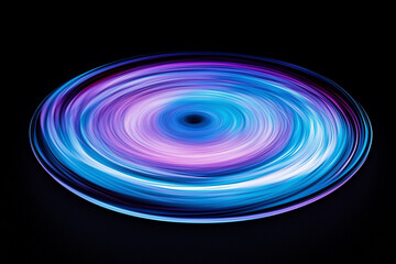 Aufkleber - blue and purple swirl with a black background. The swirl is very large and takes up most of the image