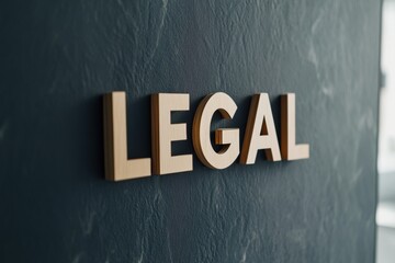 Poster - Minimalist Legal Branding Typographic Wall Design Showcasing Professional Corporate Identity with Modern Architectural Texture and Strategic Visual Communication