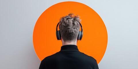 Poster - Minimalist Gen Z Audio Identity Vibrant Aesthetic Exploration of Digital Creative Mindset, Wireless Headphone Culture and Personal Branding Narrative