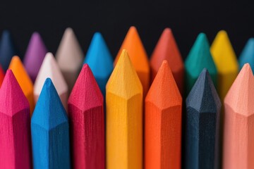 Poster - Chromatic Creativity Unleashed Vibrant Geometric Color Pencils Inspiring Design Innovation and Modern Artistic Expression for Visual Communication