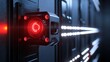 © Sri - Futuristic security camera scanning server room
