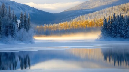  Winter serenity stunning frozen lake landscape rocky mountains nature photography tranquil environment