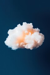 Leinwandbilder - Ethereal Cloud Computing Soft Luminescent Digital Infrastructure Visualizing Next-Gen AI Data Processing and Technological Innovation Against Deep Blue Minimalism