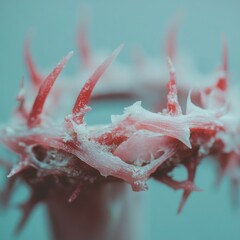 Aufkleber - Artisan Frost Macro Delicate Winter Crystal Formations Revealing Natures Intricate Sculptural Textures in High-Resolution Minimalist Design