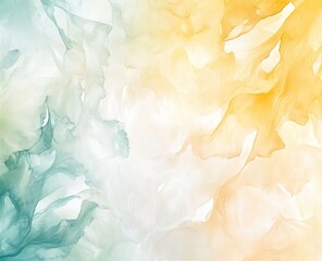 Aufkleber - Abstract teal and gold watercolor texture.