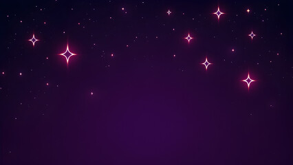 Poster - Purple Cosmic Canvas with Sparkling Stars for Dreamy Abstract Spaces