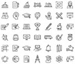 © MdDelowar - Education and Learning Line Icons Set – School, Graduation, Books, Online Learning, Mathematics, Science, Teaching, Writing, Academic Achievement, Research, and Student Success Icons