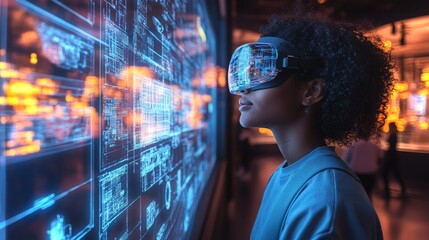 Poster - Students engage in virtual reality experimentation and design in innovative lab