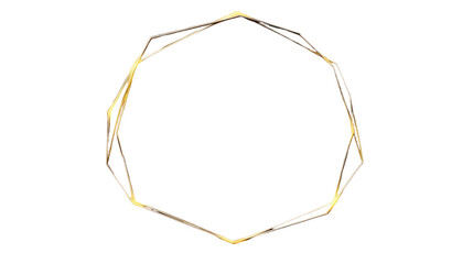 Poster - Golden frame with transparent background illuminating modern design