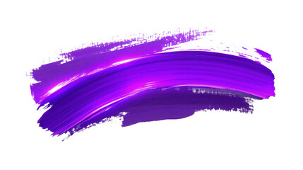 Poster - Purple paint brush stroke on transparent background creating dynamic shape