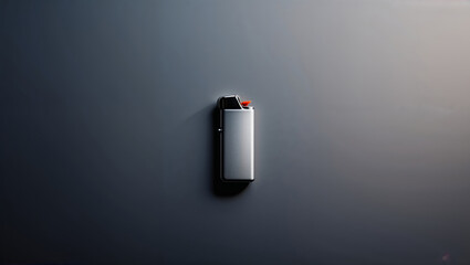 Poster - Lighter against a dark background showcasing sleek design and minimalist aesthetics in modern decor