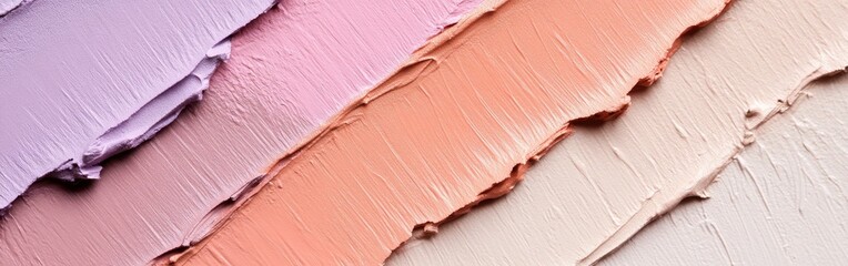 Aufkleber - Soft pencil strokes create soothing layers of muted peach and lavender hues, showcasing delicate texture and blending techniques