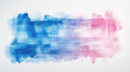 Aufkleber - Soft horizontal pencil strokes create a serene blend of blue and pink on a canvas, showcasing an artistic expression of calm