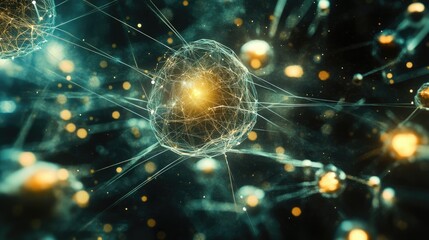 Poster - Abstract Representation of Biological Cells with Bright Connections