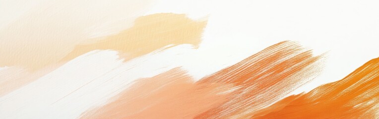 Aufkleber - Smooth pencil strokes create an elegant blend of amber and peach hues on a minimalistic backdrop