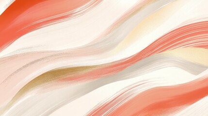 Leinwandbilder - Flowing pencil strokes create a serene minimalist design with warm colors and gentle curves