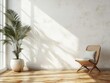 © Jari - Minimalist Room Decor Palm Plant Rattan Chair