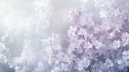 Leinwandbilder - Pastel lilac background with a soft floral texture illuminated by gentle light in a calming setting