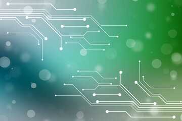 Leinwandbilder - Abstract futuristic circuit board Illustration, Circuit board with various technology elements. Abstract Futuristic technology lines