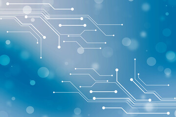 Leinwandbilder - Abstract futuristic circuit board Illustration, Circuit board with various technology elements. Abstract Futuristic technology lines