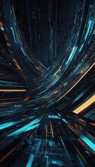Poster - Abstract digital background with futuristic elements, forming a sleek and technological vibe