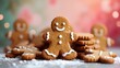 © BELLAMKONDA SOWJANYA - A small, anthropomorphic, ginger-flavored cookie with icing and candy buttons