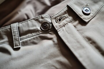 Poster - A detailed view of a shirt button, useful for editorial or commercial use