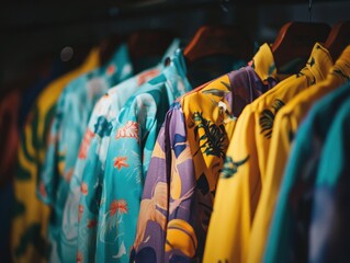 Poster - Hanging clothes, fashionable garments, and stylish outfits