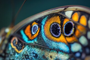 Aufkleber - A close-up shot of a butterfly's eye, with intricate details and colors visible