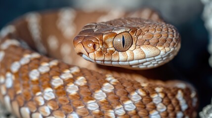 Aufkleber - A close-up shot of a snake's head, blurred background