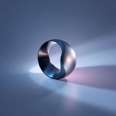 Wall Mural - Stylish abstract ring design with smooth curves and modern lighting effects