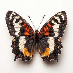 Aufkleber - A close-up shot of a butterfly on a white surface