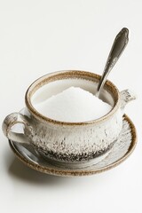 Poster - A bowl filled with sugar and a spoon placed next to it, ideal for baking or cooking