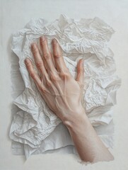 Aufkleber - A person's hand holds a pen or pencil, sketching on a sheet of paper