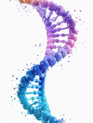 Poster - Close-up image of two complementary DNA strands twisted together forming a double helix structure