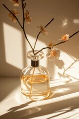 Poster - A still life image of a vase filled with flowers sitting on a table