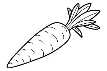 carrot line art silhouette vector illustration