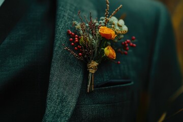 Poster - A person wearing a suit and tie in a close-up shot