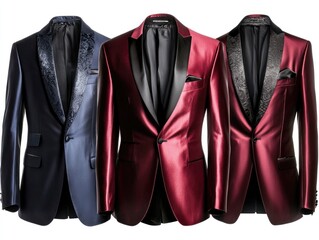 Poster - Three business suits displayed on a clean white surface