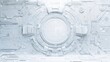 © Santai - Futuristic white technological portal, access point, or interface background
