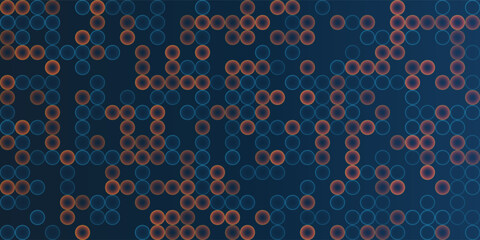 Poster - Abstract Partially Faded Spotted Pattern, Small Circular Gradient Shapes, Spots of Random Sizes and Changing Colors of Blue, Brown, Red and Orange - Geometric Mosaic Texture, Vector Background Design
