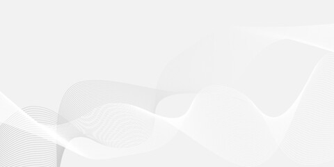 Poster - A light gray abstract background showcases subtle wave patterns, creating a minimalist and serene design. The flowing lines and soft transitions form a visually appealing and versatile backdrop.