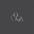 © eny - monogram wedding logo concept initial with line OZ luxury curvy style letter
