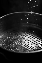Poster - A pot filled with boiling water sitting on top of a stove, ready for use