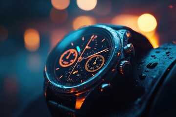 Poster - A close-up shot of a watch on someone's wrist
