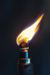 Poster - A close-up shot of a lighter sitting on a table, ready for use