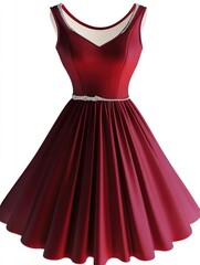 Poster - A row of mannequins wearing identical red dresses